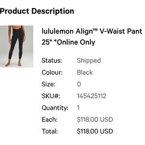lululemon AlignV-Waist Pant
